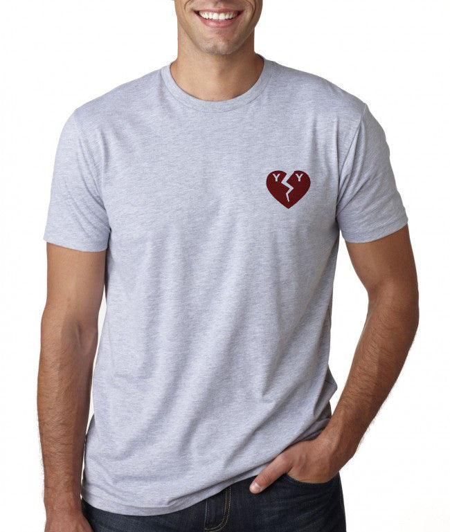 Grey T-shirt x Red Logo