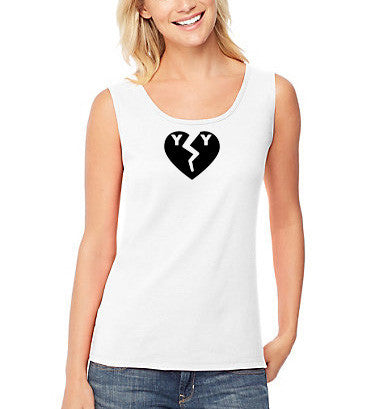 White Tank Top x Black Logo