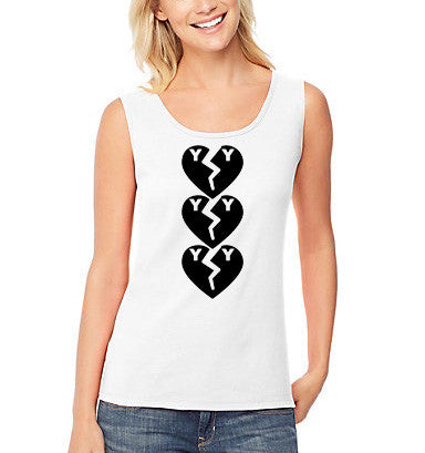 White Tank Top x 3 Logos